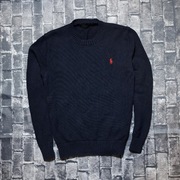 POLO RALPH LAUREN SWETEREK MĘSKI GRANATOWY OKRĄGŁY DEKOLT LOGO PREMIUM