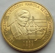 2 zł 125 Rocznica Urodzin Karola Szymanowskiego