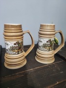 Kufel motyw mysliwski kolekcjonerski sygnowany Lettin