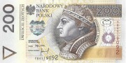 Banknot 200 złotych 1994 r. - rzadka seria YB - 1994 rok 