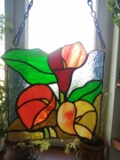 Zawieszka witraż kalie