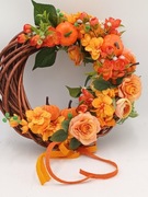 Wianek na drzwi jesienny