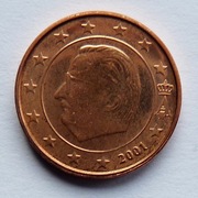 BELGIA 2001 1 CENT UNC !!!!!!!!!!