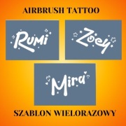 Zestaw szablonów do tatuaży Airbrush, facepainting,wielorazowy Demon Hunter