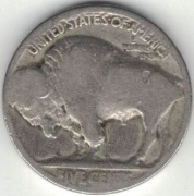 USA 5 centów 1913-1938 Bizon Indianin nieczytelna data nr 2