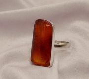 Pierścionek Srebro i Bursztyn