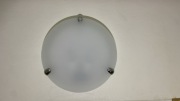 Lampa plafon szklany PRL okrągły 34 cm