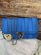 Turkusowa torebka kopertówka ze sznurka poliestrowego