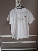 Biała koszulka t-shirt z krótkim rękawem napis Polska rozmiar S M unisex