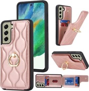 Etui portfel pikowany do Samsung Galaxy S21 FE S23 Plus róż