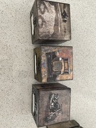 Drewniana skrzynka na zegarek klucze drobne męski motyw prezent