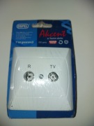 AKCENT Gniazdo antenowe RTV końcowe białe GPA-AK/00 