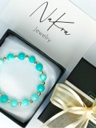 Bransoletka z AMZONITU błękitnego