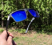 Okulary przeciwsłoneczne polaryzacyjne błękitne lustrzanki+Etui Gratis