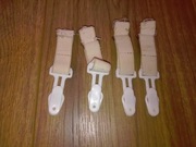 Żabki do podwiązek zapięcia klips rajstop pończoch PRL lata 70 4szt