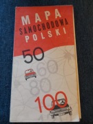 stara mapa Mapa samochodowa POLSKI prl (1970)