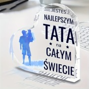 Akrylowa Statuetka "Najlepszy Tata na Świecie *KOD* TATA15