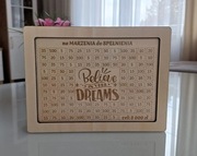 Skarbonka wykreślanka - na marzenia do spełnienia 5000 zł lub 10 000 zł 