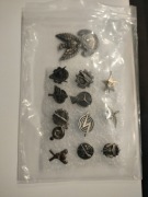 Zestaw korpusówek wojskowych, PRL, LWP, WP, przypinki, oryginalne, stan bdb