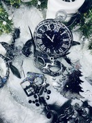 Zestaw świątecznych ozdób z żywicy epoksydowej – kolekcja Black&Silver