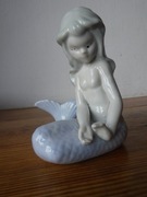 Stara porcelanowa sygnowana figurka kobieta ryba ZOBACZ 