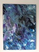 Abstrakcyjny obraz ręcznie malowany.