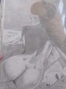 Ciało kobiety akt format A3 