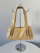 Beżowa kremowa żółty torebka vintage y2k srebrne cargo bag retro na ramię