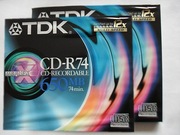 NOwe5- PŁYTY KOMPAKTOWE - TDK Reflex CD-R74 650MB - 2szt 