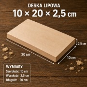 Deska lipowa do rzeźbienia 10x20x2,5 cm – | drewno lipa