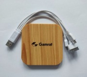 HUB USB GAMRAT 2xUSB podświetlane 1xMicroUSB + Kabel 4in1