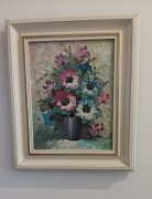 Obraz ręcznie malowany w drewnianej ramie 