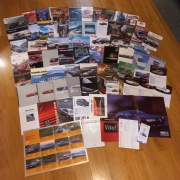 Prospekty samochodowe lata 80, 90, 2000 - ponad 70 szt.