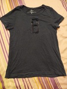 Granatowa koszulka t-shirt z numerem 8  J.Crew M 38 