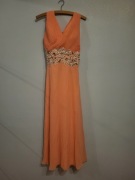 Maxi Sukienka Wieczorowa r.42 koralowa, wesele, bal, studniówka, Urodziny