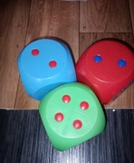 3x Duża Lekka Kostka Edukacyjna Kostki 10 CM