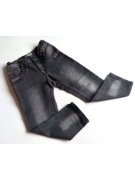 spodnie jeansowe r. 104 / 110 przetarcie grafitowe