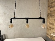 Loftowq Lampa Handmade Z Rur Hydraulicznych Czarna