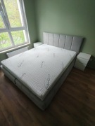 Łóżko tapicerowane 160x200 z materacem 160x200 silverguard