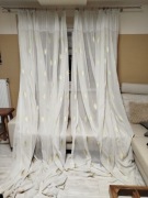 Firanki pokojowe mleczne długie 2 szt 