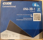 Akumulator 6Ah Exide coventional 6N6-3B-1