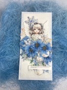 Kartka z Aniołkiem, ręcznie robiona, hand made,kartka bożonarodzeniowa 