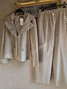 Komplet damski marynarka z kapturem spodnie coco