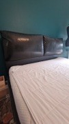 łóżko 160x200 eleganckie i solidne czarne skóra