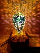 Lampka nocna z żarowka 3D, filamentowa,