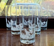 Zestaw, szklanki wysokie 6 szt. GŁUSZEC szkło myśliwskie Vintage retro