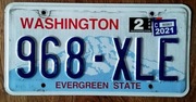 Oryginalna tablica rejestracyjna z USA Washington