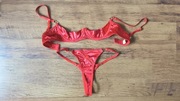 Komplet atrakcyjnej seksownej bielizny damskiej r. S czerwona