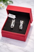 Srebrne Kolczyki 925 Cyrkonie Prezent