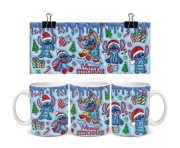 Kubek z nadrukiem STITCH święta prezent gwiazdka mikołaj 330ml
